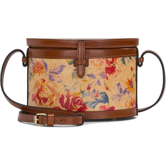 Crossbody Bag Leather Womens Aegean Blooms Adjustable Strap Compact